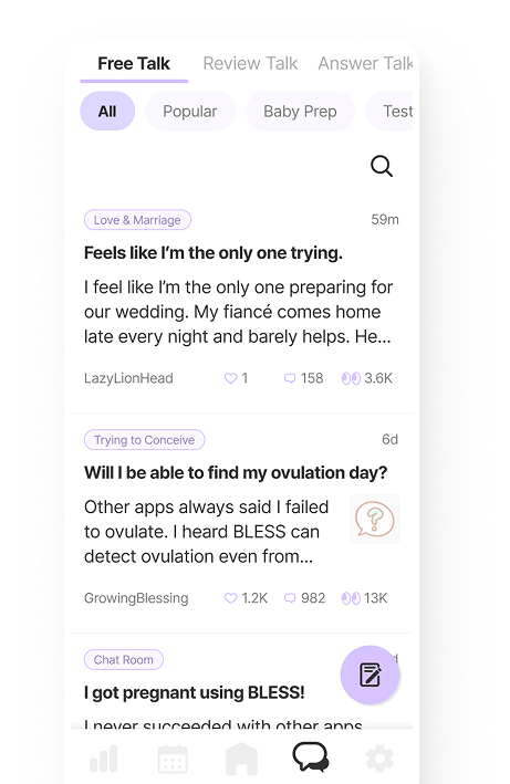 Bless app community screen